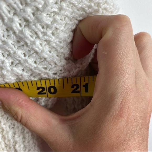 Etcetera White Sweater Large Lace Waffle Knit - Picture 4 of 6